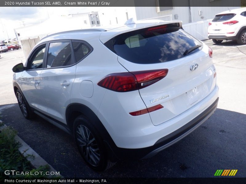 Cream White Pearl / Gray 2020 Hyundai Tucson SEL AWD