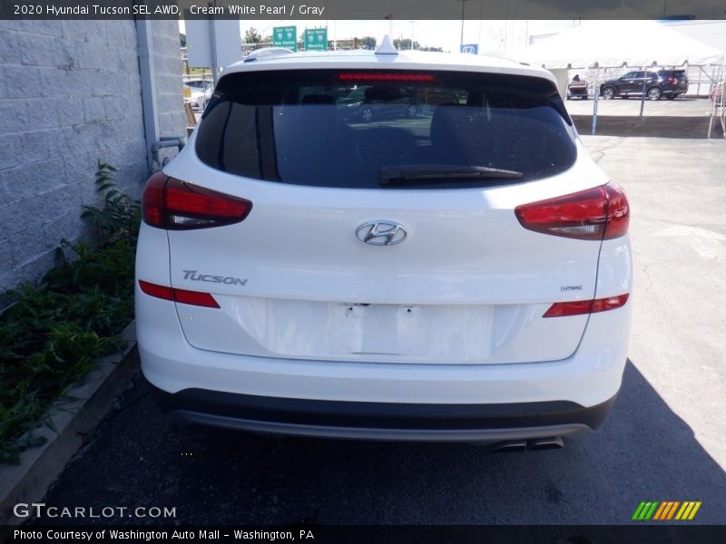 Cream White Pearl / Gray 2020 Hyundai Tucson SEL AWD