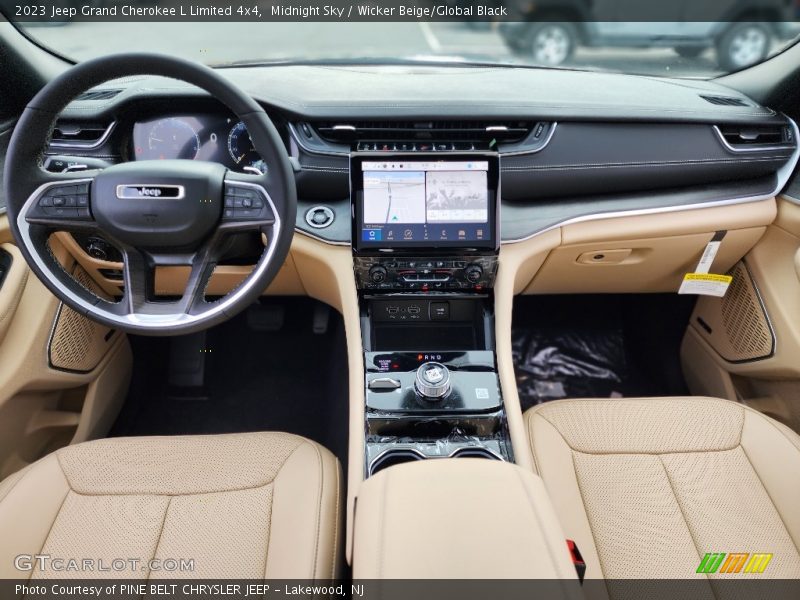 Midnight Sky / Wicker Beige/Global Black 2023 Jeep Grand Cherokee L Limited 4x4