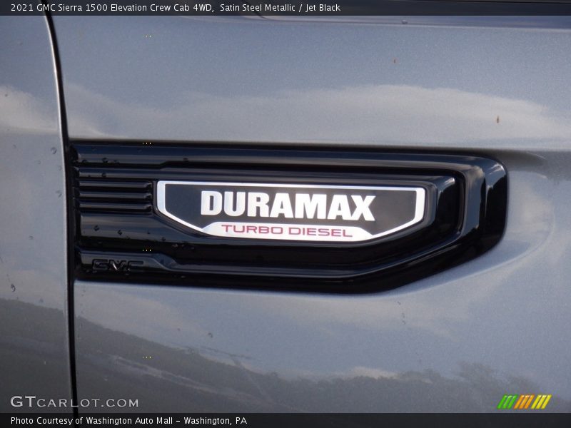 Satin Steel Metallic / Jet Black 2021 GMC Sierra 1500 Elevation Crew Cab 4WD