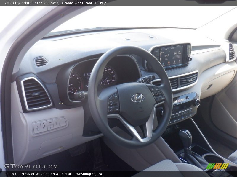 Cream White Pearl / Gray 2020 Hyundai Tucson SEL AWD