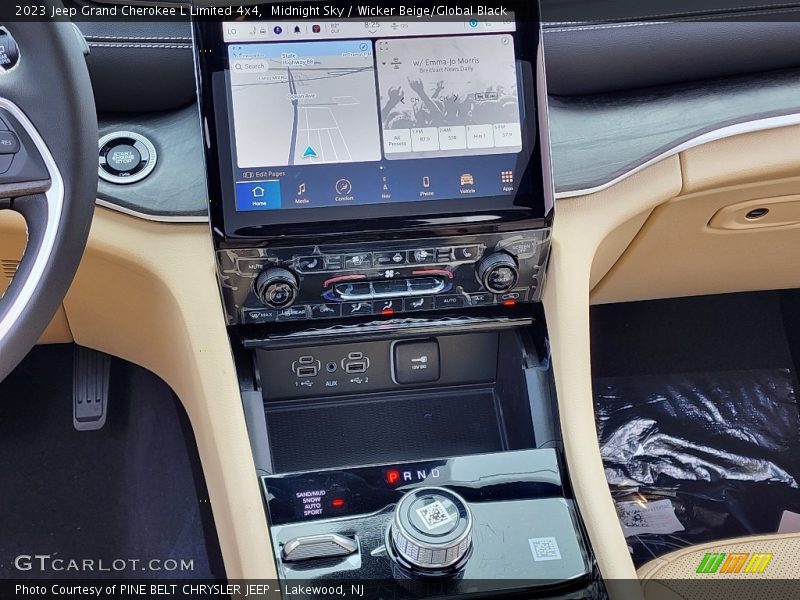 Midnight Sky / Wicker Beige/Global Black 2023 Jeep Grand Cherokee L Limited 4x4