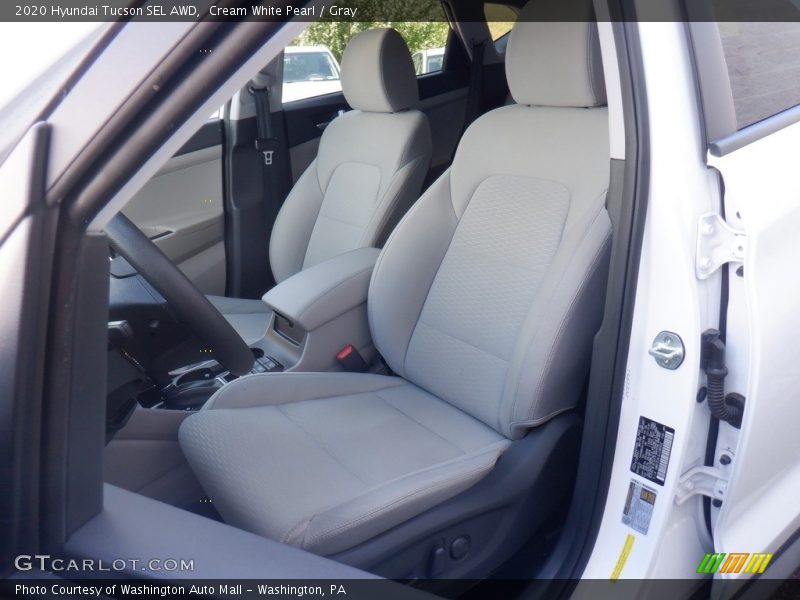 Cream White Pearl / Gray 2020 Hyundai Tucson SEL AWD
