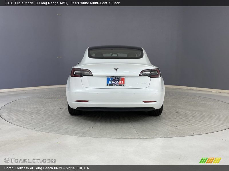 Pearl White Multi-Coat / Black 2018 Tesla Model 3 Long Range AWD