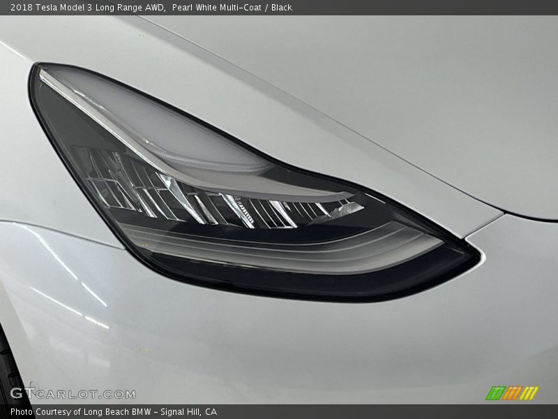 Pearl White Multi-Coat / Black 2018 Tesla Model 3 Long Range AWD