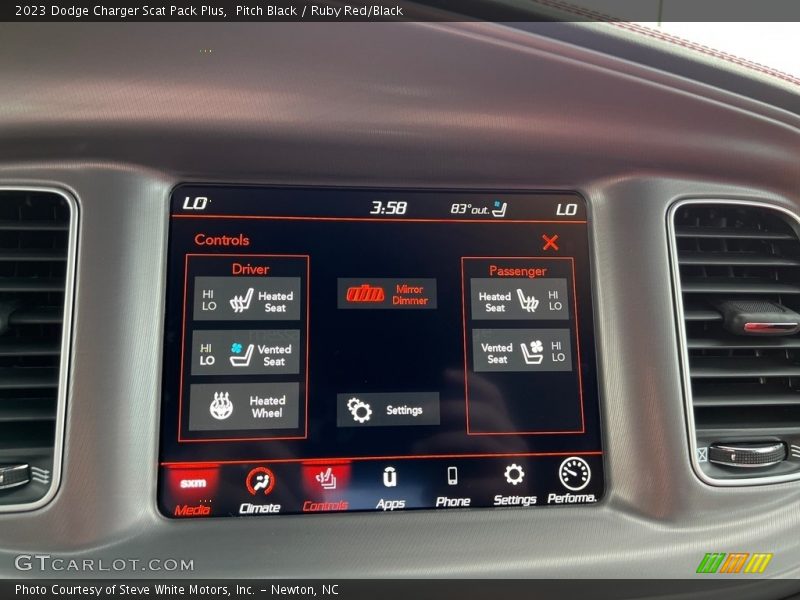 Pitch Black / Ruby Red/Black 2023 Dodge Charger Scat Pack Plus
