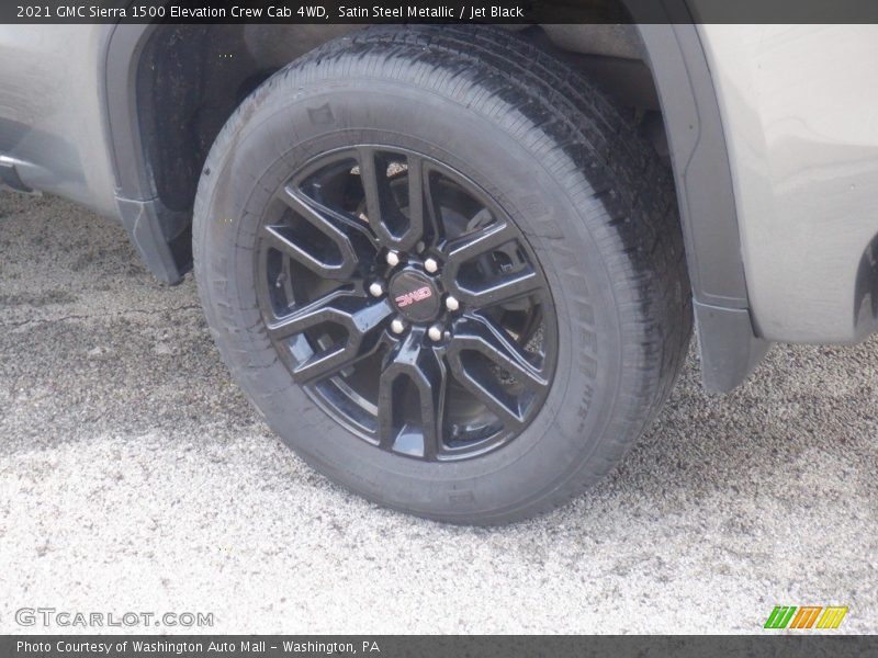 Satin Steel Metallic / Jet Black 2021 GMC Sierra 1500 Elevation Crew Cab 4WD