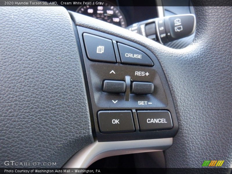 Cream White Pearl / Gray 2020 Hyundai Tucson SEL AWD