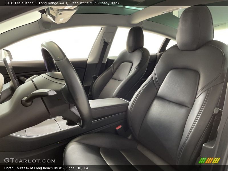Front Seat of 2018 Model 3 Long Range AWD