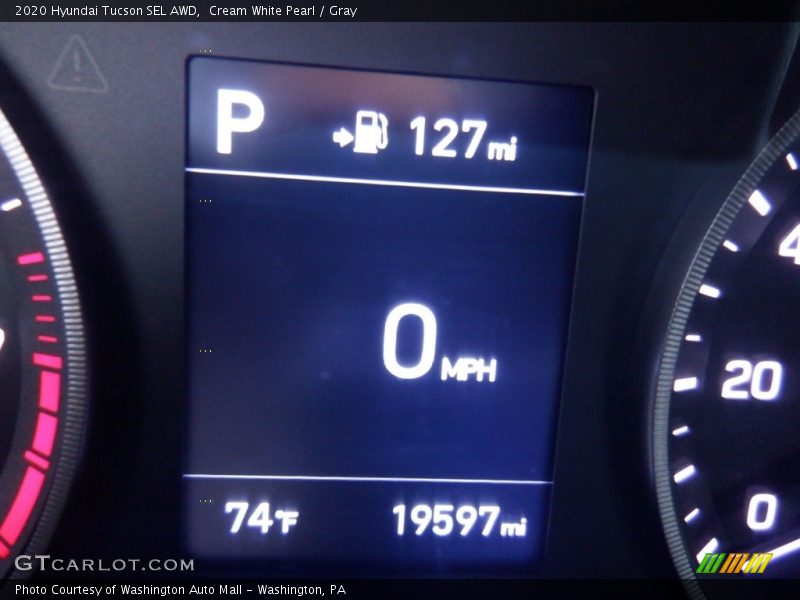 Cream White Pearl / Gray 2020 Hyundai Tucson SEL AWD