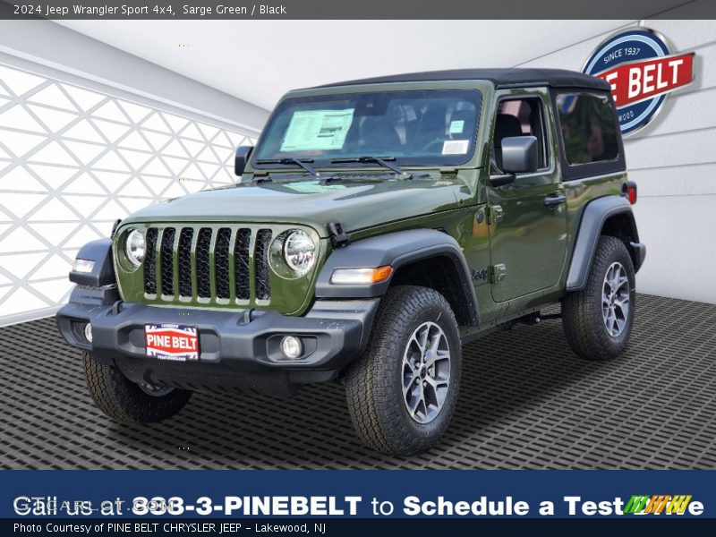 Sarge Green / Black 2024 Jeep Wrangler Sport 4x4