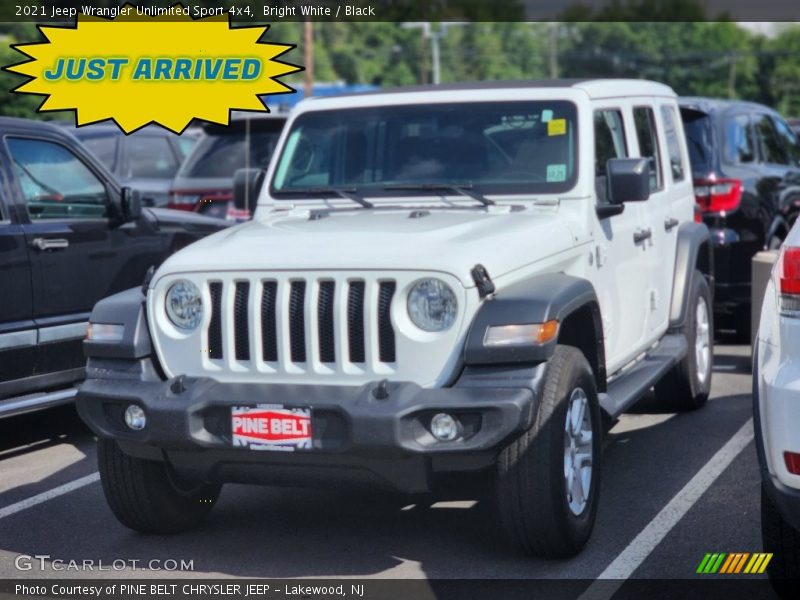 Bright White / Black 2021 Jeep Wrangler Unlimited Sport 4x4