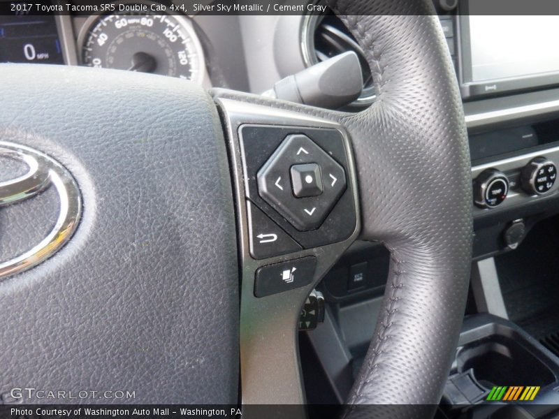 Silver Sky Metallic / Cement Gray 2017 Toyota Tacoma SR5 Double Cab 4x4