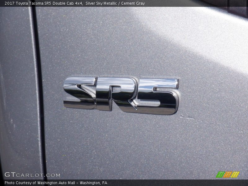 Silver Sky Metallic / Cement Gray 2017 Toyota Tacoma SR5 Double Cab 4x4