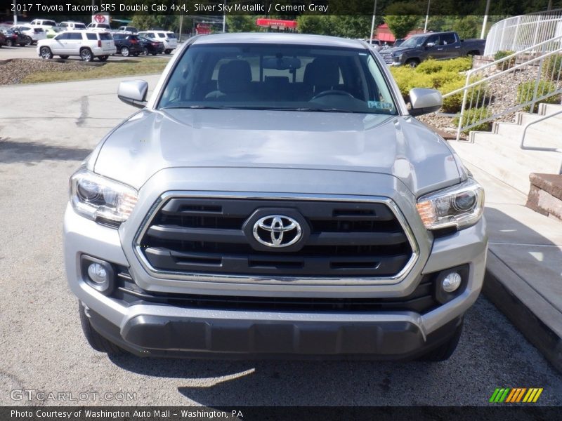 Silver Sky Metallic / Cement Gray 2017 Toyota Tacoma SR5 Double Cab 4x4