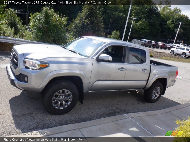 Silver Sky Metallic / Cement Gray 2017 Toyota Tacoma SR5 Double Cab 4x4