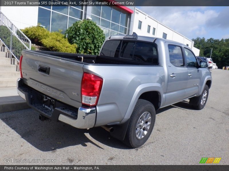 Silver Sky Metallic / Cement Gray 2017 Toyota Tacoma SR5 Double Cab 4x4