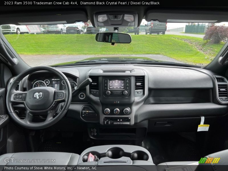 Diamond Black Crystal Pearl / Diesel Gray/Black 2023 Ram 3500 Tradesman Crew Cab 4x4