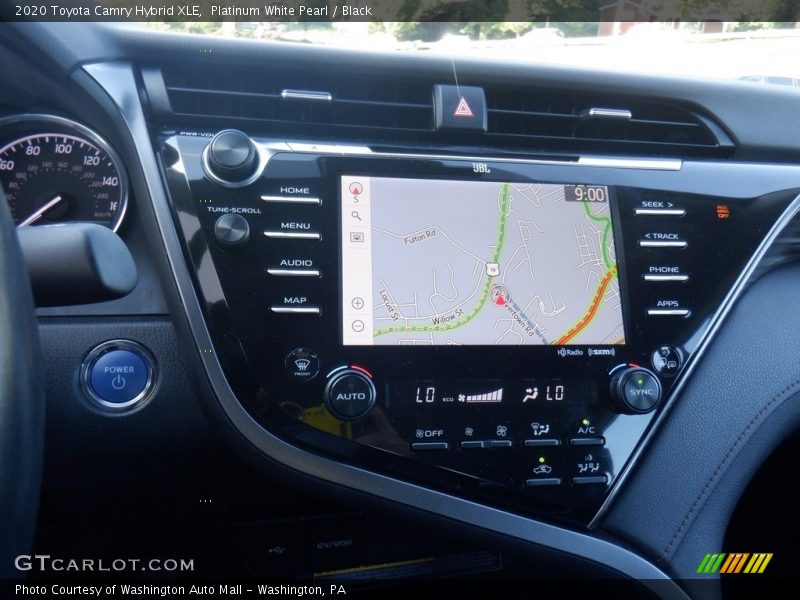 Platinum White Pearl / Black 2020 Toyota Camry Hybrid XLE