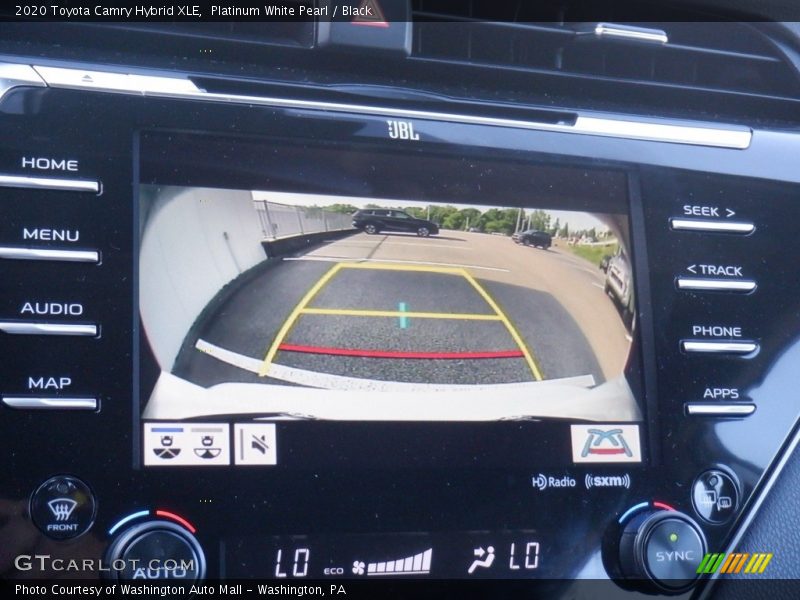 Platinum White Pearl / Black 2020 Toyota Camry Hybrid XLE