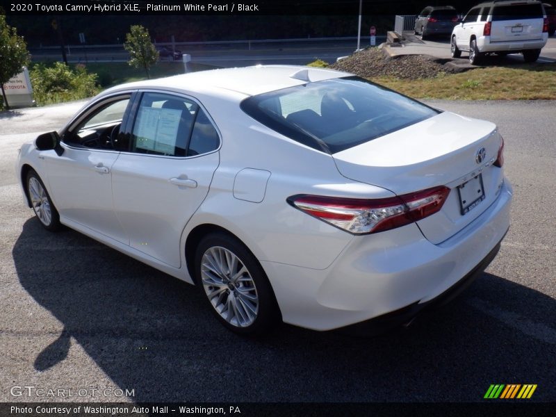 Platinum White Pearl / Black 2020 Toyota Camry Hybrid XLE