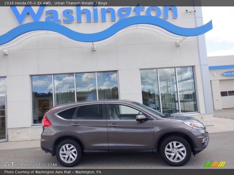 Urban Titanium Metallic / Beige 2016 Honda CR-V EX AWD