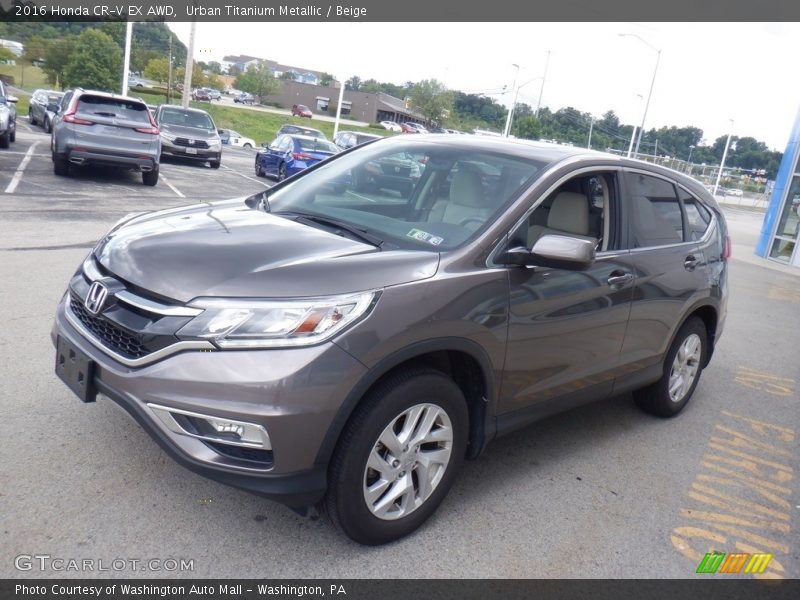 Urban Titanium Metallic / Beige 2016 Honda CR-V EX AWD