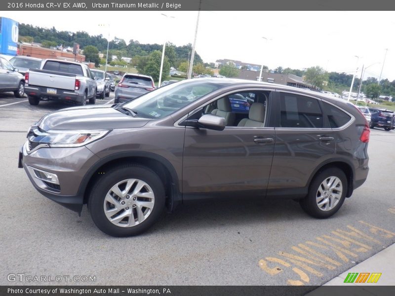 Urban Titanium Metallic / Beige 2016 Honda CR-V EX AWD