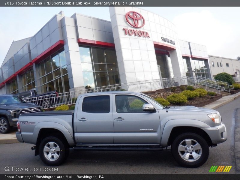 Silver Sky Metallic / Graphite 2015 Toyota Tacoma TRD Sport Double Cab 4x4