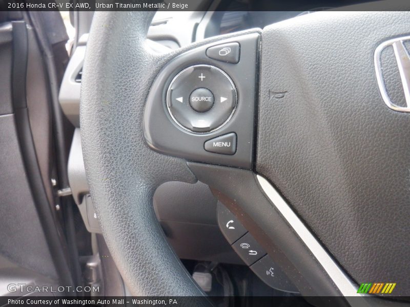 Urban Titanium Metallic / Beige 2016 Honda CR-V EX AWD