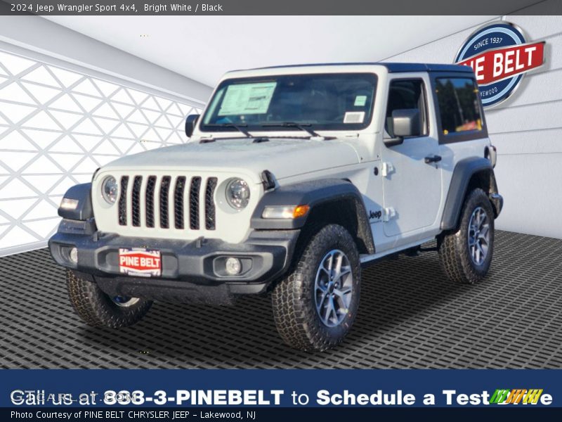 Bright White / Black 2024 Jeep Wrangler Sport 4x4