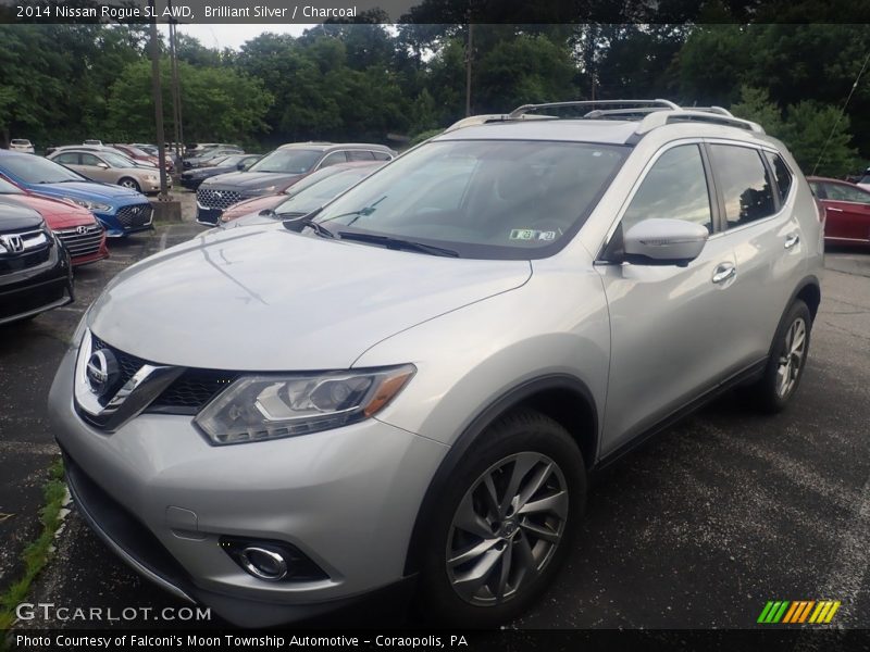 Brilliant Silver / Charcoal 2014 Nissan Rogue SL AWD