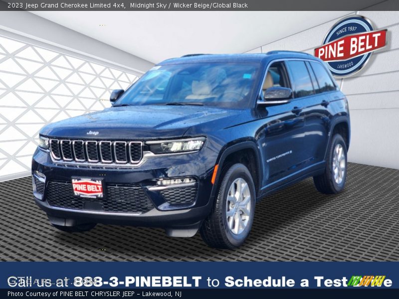 Midnight Sky / Wicker Beige/Global Black 2023 Jeep Grand Cherokee Limited 4x4