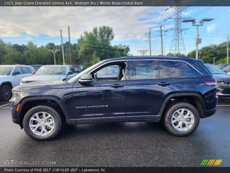 Midnight Sky / Wicker Beige/Global Black 2023 Jeep Grand Cherokee Limited 4x4
