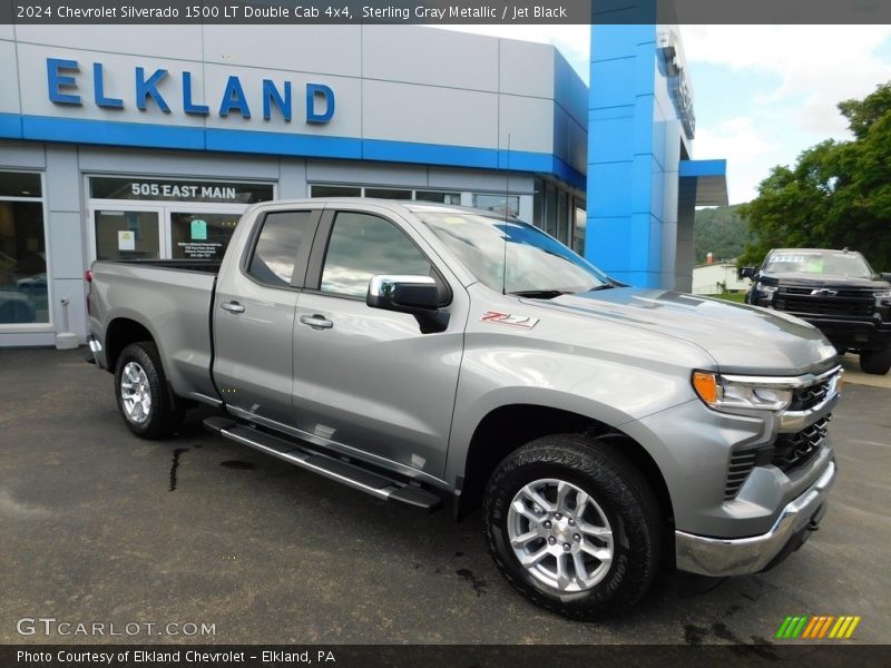 Sterling Gray Metallic / Jet Black 2024 Chevrolet Silverado 1500 LT Double Cab 4x4