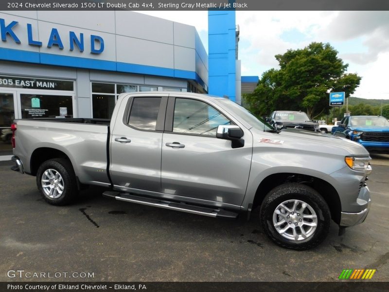 Sterling Gray Metallic / Jet Black 2024 Chevrolet Silverado 1500 LT Double Cab 4x4