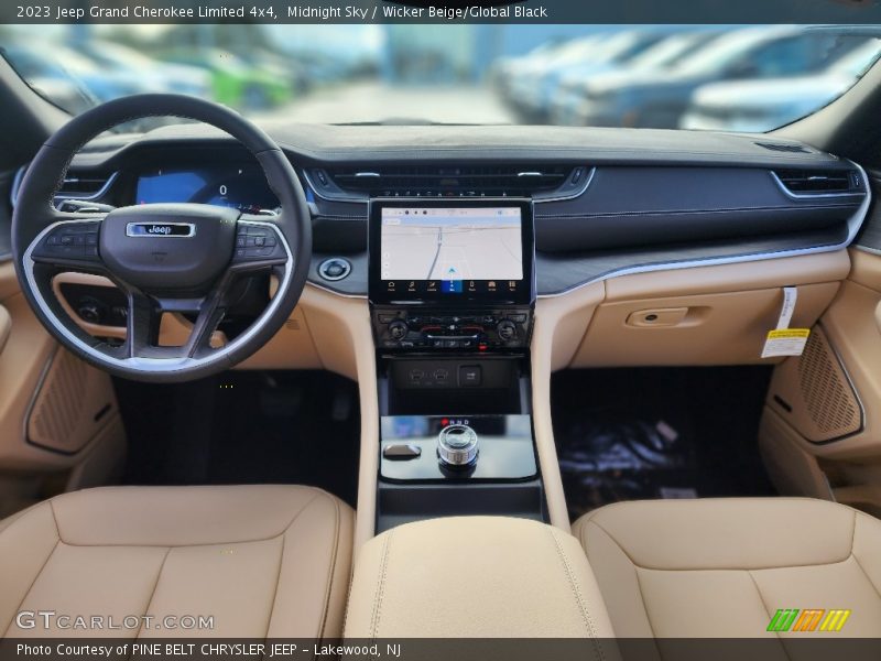 Midnight Sky / Wicker Beige/Global Black 2023 Jeep Grand Cherokee Limited 4x4