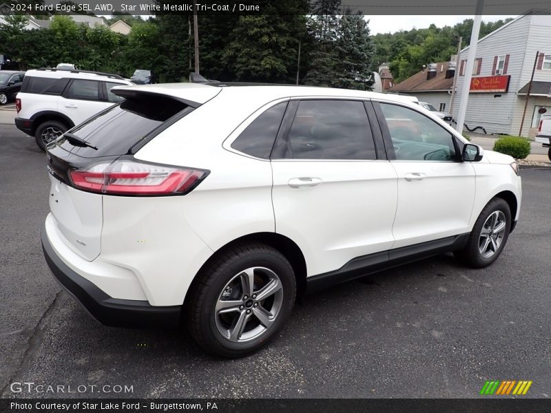 Star White Metallic Tri-Coat / Dune 2024 Ford Edge SEL AWD