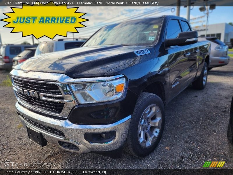 Diamond Black Crystal Pearl / Black/Diesel Gray 2020 Ram 1500 Big Horn Crew Cab 4x4