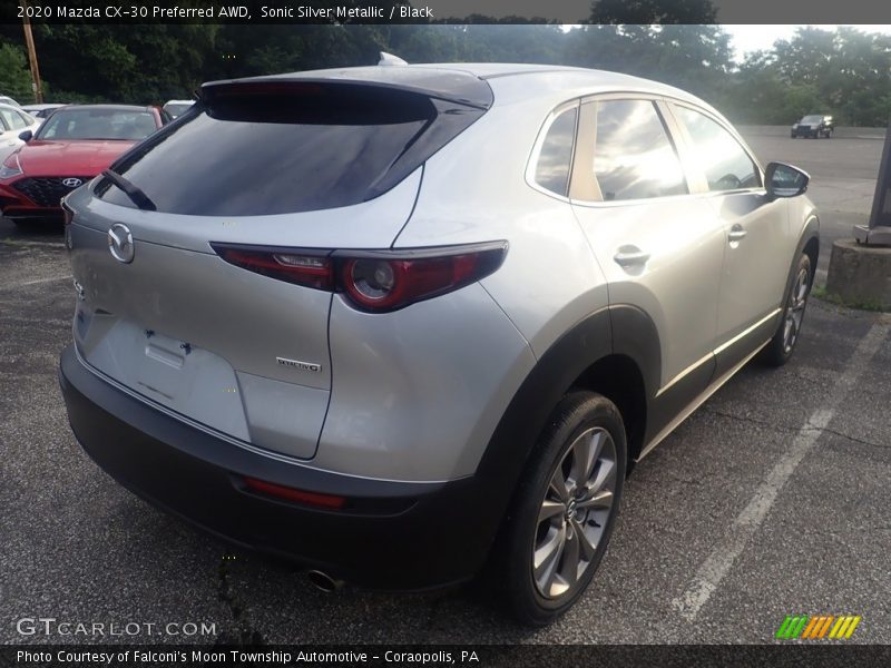 Sonic Silver Metallic / Black 2020 Mazda CX-30 Preferred AWD