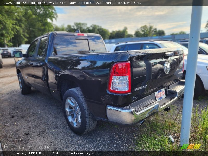 Diamond Black Crystal Pearl / Black/Diesel Gray 2020 Ram 1500 Big Horn Crew Cab 4x4