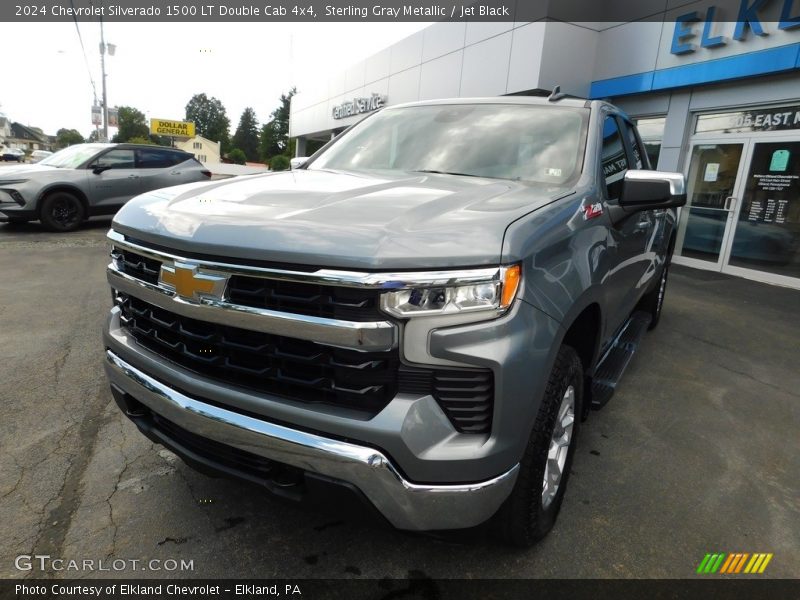 Sterling Gray Metallic / Jet Black 2024 Chevrolet Silverado 1500 LT Double Cab 4x4