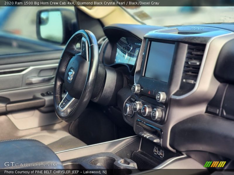 Diamond Black Crystal Pearl / Black/Diesel Gray 2020 Ram 1500 Big Horn Crew Cab 4x4
