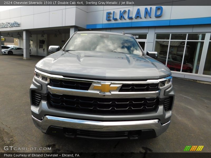 Sterling Gray Metallic / Jet Black 2024 Chevrolet Silverado 1500 LT Double Cab 4x4