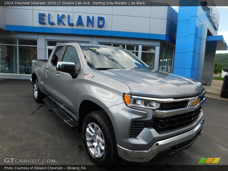 Sterling Gray Metallic / Jet Black 2024 Chevrolet Silverado 1500 LT Double Cab 4x4