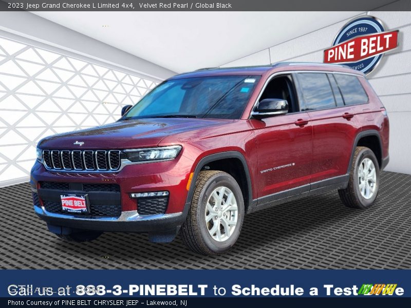 Velvet Red Pearl / Global Black 2023 Jeep Grand Cherokee L Limited 4x4