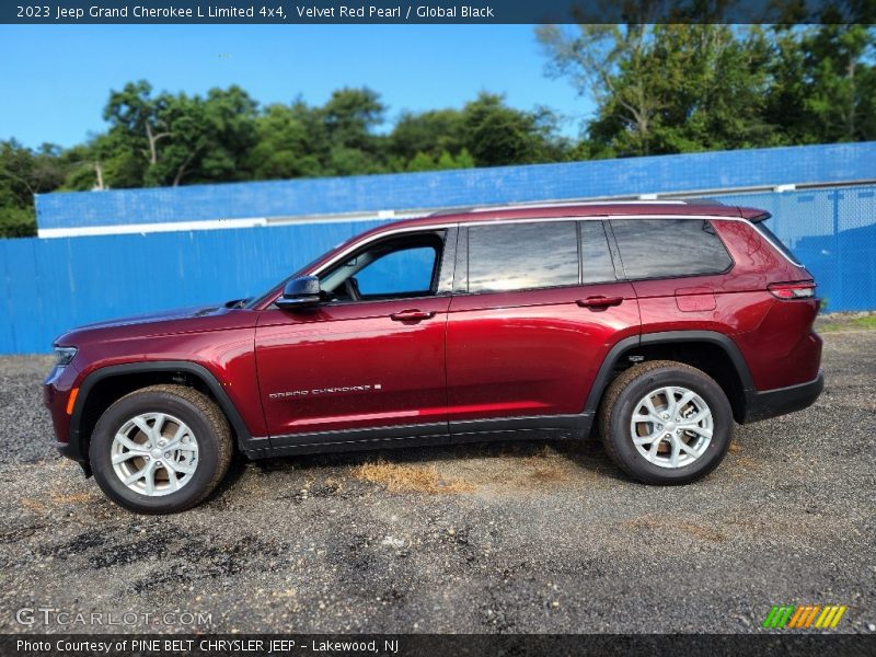 Velvet Red Pearl / Global Black 2023 Jeep Grand Cherokee L Limited 4x4