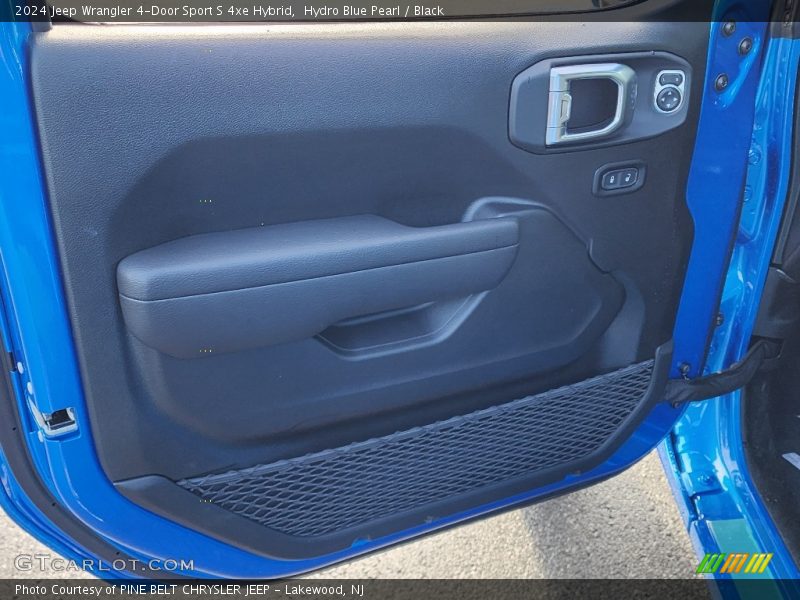 Hydro Blue Pearl / Black 2024 Jeep Wrangler 4-Door Sport S 4xe Hybrid