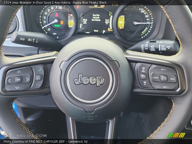 Hydro Blue Pearl / Black 2024 Jeep Wrangler 4-Door Sport S 4xe Hybrid