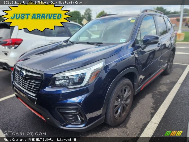 Dark Blue Pearl / Gray 2021 Subaru Forester 2.5i Sport